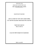 Luận án Tiến sĩ Quản lý giáo dục: Quản lý đội ngũ viên chức hành chính trong các Trường Đại học thuộc Bộ Công thương