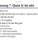 Bài giảng hệ điều hành - Chương 7