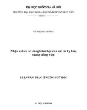 Luận văn Thạc sĩ Ngôn ngữ học: Nhận xét về cơ sở ngữ âm học của các từ kỵ húy trong tiếng Việt