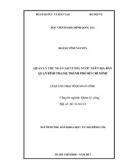 Luận văn Thạc sĩ Quản lý công: Quản lý thu Ngân sách Nhà nước trên địa bàn Quận Bình Thạnh, TP. Hồ Chí Minh