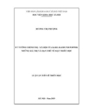 Luận án tiến sĩ Triết học: Tư tưởng chính trị - xã hội của Karl Raimund Popper. Những giá trị và hạn chế về mặt triết học