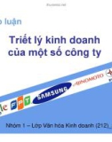 Thảo luận: Triết lý kinh doanh của một số công ty