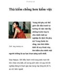 Thà kiếm chồng hơn kiếm việc