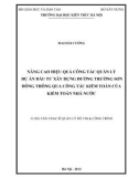 Luận văn Thạc sĩ Quản lý đô thị và công trình: Nâng cao hiệu quả công tác quản lý dự án đầu tư xây dựng đường Trường Sơn Đông thông qua công tác kiểm toán của Kiểm toán Nhà nước