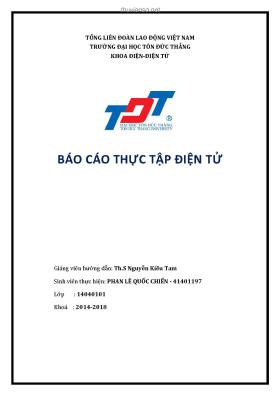 Báo cáo thực tập điện tử - Phan Lê Quốc Chiến