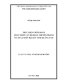 Luận văn Thạc sĩ Chính sách công: Thực hiện chính sách phát triển cán bộ Đoàn chuyên trách cấp xã trên địa bàn tỉnh Quảng Nam