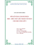 Sáng kiến kinh nghiệm THCS: Rèn kỹ năng làm bài phần đọc hiểu ngữ liệu ngoài văn bản cho học sinh lớp 9