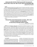 Đánh giá một số yếu tố liên quan đến tỉ lệ sạch sỏi trong phẫu thuật mở điều trị sỏi thận san hô/nhiều viên