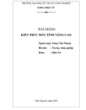 Bài giảng Kiến trúc máy tính nâng cao - Tăng Cẩm Nhung