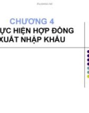 Bài giảng Thực hiện hợp đồng xuất nhập khẩu