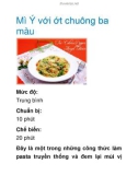 Mì Ý với ớt chuông ba màu