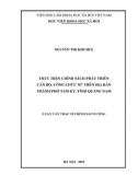 Luận văn Thạc sĩ Chính sách công: Thực hiện chính sách phát triển cán bộ, công chức nữ trên địa bàn thành phố Tam Kỳ, tỉnh Quảng Nam