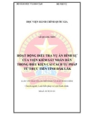 Tóm tắt luận văn Thạc sĩ Luật Hiến pháp và Luật hành chính: Hoạt động điều tra vụ án hình sự của Viện kiểm sát nhân dân trong điều kiện cải cách tư pháp – từ thực tiễn tỉnh Đắk Lắk