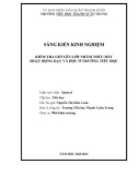 Sáng kiến kinh nghiệm Tiểu học: Kiểm tra giờ lên lớp nhằm thúc đẩy hoạt động dạy và học ở trường Tiểu học