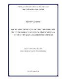 Luận văn Thạc sĩ Luật học: Chứng minh trong vụ án mua bán trái phép chất ma túy theo pháp luật tố tụng hình sự việt nam từ thực tiễn Quận 1, Thành phố Hồ Chí Minh