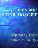 Chương 6: BIẾN ĐỘC LẬP ĐỊNH TÍNH (HOẶC BIẾN GIẢ)