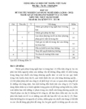 Đáp án đề thi tốt nghiệp cao đẳng nghề khóa 3 (2010-2012) - Nghề: Quản trị doanh nghiệp vừa và nhỏ - Môn thi: Thực hành nghề - Mã đề thi: DA QTDNVVN-TH08