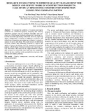 Research on solutions to improve quality management for design and survey work of construction projects: Case study at Binh Duong construction inspection consulting company limited