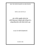 Luận án Tiến sĩ Kinh tế: Phát triển nguồn nhân lực chất lượng cao ở Thành phố Viêng Chăn, nước Cộng hòa Dân chủ Nhân dân Lào