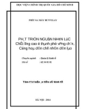 Tóm tắt Luận án Tiến sĩ Kinh tế: Phát triển nguồn nhân lực chất lượng cao ở Thành phố Viêng Chăn, nước Cộng hòa Dân chủ Nhân dân Lào