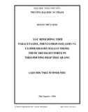 Luận văn Thạc sĩ Khoa học: Xác định đồng thời Paracetamol, Phenylpropanolamin và Clopheniramin maleat trong thuốc Decolgen Forte PS theo phương pháp trắc quang