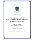 Luận văn Thạc sĩ: Chiến lược phát triển của Công ty cổ phần du lịch Nhật Minh giai đoạn năm 2021-2025