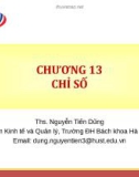 Bài giảng Thống kê ứng dụng trong kinh doanh: Chương 13 - ThS. Nguyễn Tiến Dũng