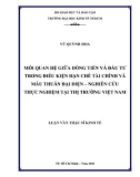 Luận văn Thạc sĩ Kinh tế: Mối quan hệ giữa dòng tiền và đầu tư trong điều kiện hạn chế tài chính và mâu thuẫn đại diện – Nghiên cứu thực nghiệm tại thị trường Việt Nam