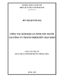 Luận văn Thạc sĩ Quản trị An ninh phi truyền thống: Công tác đảm bảo an ninh con người tại Công ty TNHH KIDO