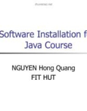 Software Installation for Java Course