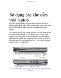 Sử dụng các khe cắm trên laptop