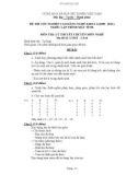 Đề thi tốt nghiệp cao đẳng nghề khoá I (năm 2008 - 2011) nghề Lập trình máy tính môn thi lý thuyết chuyên môn nghề - Mã đề thi: LTMT - LT14