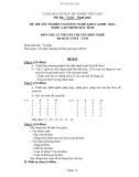Đề thi tốt nghiệp cao đẳng nghề khoá I (năm 2008 - 2011) nghề Lập trình máy tính môn thi lý thuyết chuyên môn nghề - Mã đề thi: LTMT - LT15
