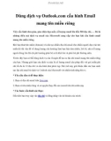 Dùng dịch vụ Outlook.com cấu hình Email mang tên miền riêng