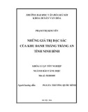 Tóm tắt Khóa luận tốt nghiệp khoa Bảo tàng: Những giá trị đặc sắc của khu danh thắng Tràng An tỉnh Ninh Bình