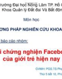 báo cáo: hội chứng nghiện fac của giới trẻ hiện nay