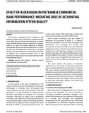 Effect of blockchain on Vietnamese commercial bank performance: Mediating role of accounting information system quality