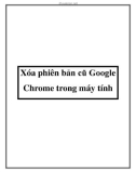 Xóa phiên bản cũ Google Chrome trong máy tính