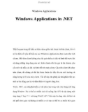 Windows Applications - Windows Applications in .NET