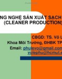 CÔNG NGHỆ SẢN XUẤT SẠCH HƠN (CLEANER PRODUCTION)