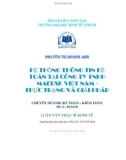 Luận văn Thạc sĩ Kinh tế: Hệ thống thông tin kế toán tại Công ty TNHH Maersk Việt Nam - Thực trạng và giải pháp