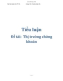 Đề tài:  Thị trường chứng khoán