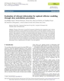 Evaluation of relevant information for optimal reﬂector modeling through data assimilation procedures