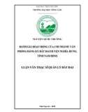 Luận văn Thạc sĩ Quản lý đất đai: Đánh giá hoạt động của Chi nhánh văn phòng Đăng ký đất đai huyện Nghĩa Hưng, tỉnh Nam Định giai đoạn 2016 – 2019