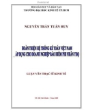 Luận văn Thạc sĩ Kinh tế: Sản phẩm bao thanh toán (factoring) - Những giải pháp hoàn thiện và phát triển sản phẩm bao thanh toán tại Việt Nam hiện nay