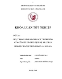 Tóm tắt Khóa luận tốt nghiệp khoa Xuất bản - Phát hành: Hoạt động kinh doanh sách tham khảo của Công ty Cổ phần Dịch vụ Xuất bản Giáo Dục Hà Nội trong hai năm 2013-2014