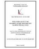 Tóm tắt luận văn Thạc sĩ Kinh doanh và quản lý: Tăng cường quản lý thu bảo hiểm y tế học sinh, sinh viên tại bảo hiểm xã hội tỉnh Bắc Giang