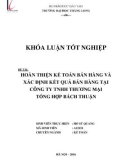 Khóa luận tốt nghiệp: Hoàn thiện kế toán bán hàng và xác định kết quả bán hàng tại Công ty TNHH Thương mại Tổng hợp Bách Thuận