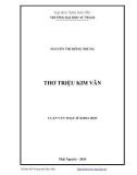 Luận văn Thạc sĩ Khoa học Ngữ văn: Thơ Triệu Kim Văn