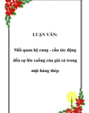 LUẬN VĂN:  Mối quan hệ cung - cầu tác động đến sự lên xuống của giá cả trong mặt hàng thép